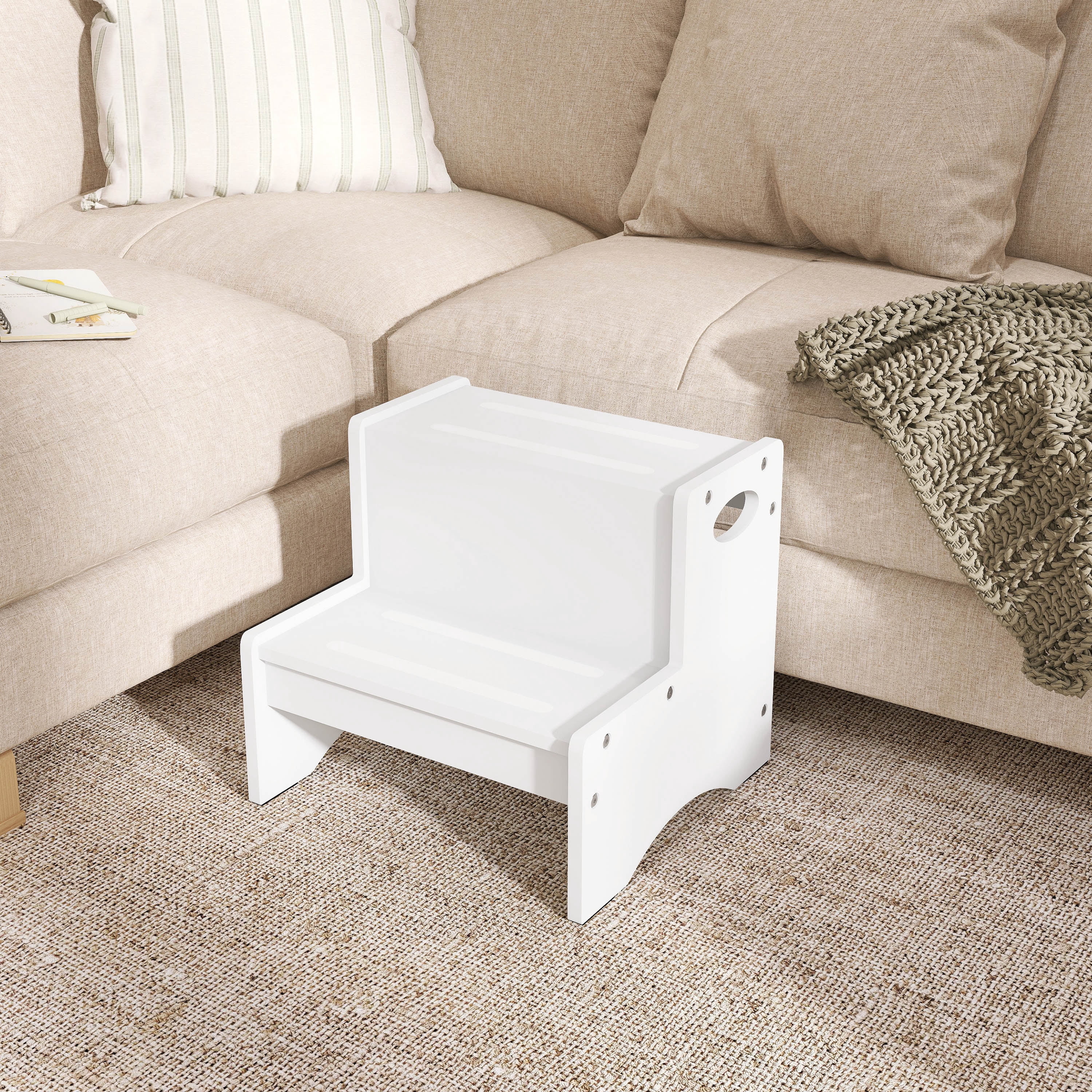 Dream On Me Little Steps Step Stool, Anti-Slip Zealand Pinewood