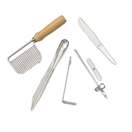 Garnishing Set - Fox Run Garnishing Tool Set Carrot Curler Vegetable Fruit Salad Crinkle Cutter