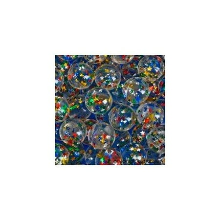 Super Bouncer - 100ct 32mm Glitter Star Super Bouncy Ball