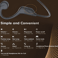 thumbnail image 3 of Bone Conduction Headphones, Wireless Bluetooth Open-Ear Sports Headphones with Mic, 3 of 10