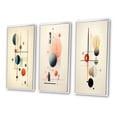 thumbnail image 3 of Designart "Vintage Abstract Desire in Knowing II" Modern Geometric Framed Wall Art Set Of 3 - Blue Abstract Frame Gallery Wall Set For Home Decor, 3 of 6