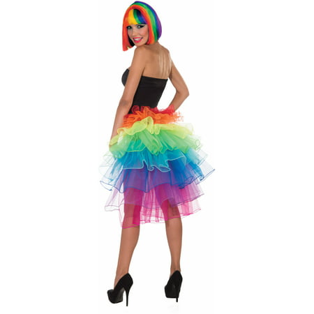 Women's Rainbow Fantasy Costume Bustle Tu Tu Burlesque Tutu Skirt