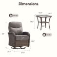 thumbnail image 5 of Jentlehouse Patio Swivel Gliding Chair with Side Table,High Back Outdoor Wicker Swivel Chair with 6'' Thick Cushions for Balcony Deck Porch,Set of 4, 5 of 11