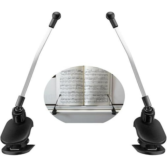 Music Book Stand Sheet Music Stand Music Holder for Piano Music Book Clip Page Holder for Piano,Book,Keyboard Music, Black