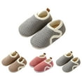 thumbnail image 6 of MEZZALL Fashion Cute Spring Boys Girls Slippers Flat Bottom Lightweight Soft Comfort Warm Solid Color Cartoon Animal Shape Breathable Toddler Footwear, Grey, 5.5-6.5 Years, 6 of 6