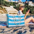 thumbnail image 5 of Bolsas de playa para mujer, bolso grande impermeable con cremallera, impermeable, resistente a la arena, para piscina, bolso grande, 5 of 5