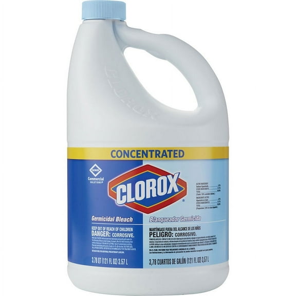 Clorox Germicidal Bleach, Concentrated Liquid Cleaner, Original(3 x  121 oz) 3 pack Bottles