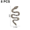 thumbnail image 2 of 3D Snake Nail Art Charm Metal Snake Wave Nail Art Rhinestone Color Nail Art Jewelry Accessories DIY Craft Nail Art Decoration, 2 of 5