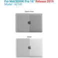 thumbnail image 6 of IBENZER Hard Shell Case Compatible with 2020 2019 MacBook Pro 16 Inch A2141, Hard Shell Case with Keyboard Cover & Type-C Adapter for Apple Old Version Mac Pro 16 inch, Clear, T16-CL+1, 6 of 9