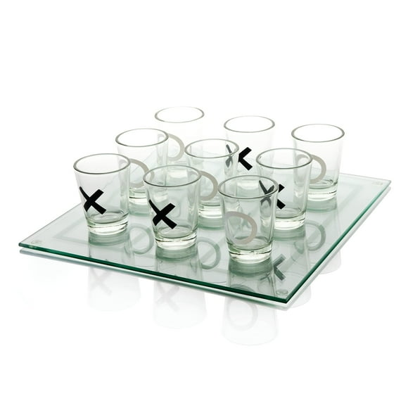 Tic Tac Toast: A Fun Drinking Game for Adults Featuring a Classic Tic Tac Toe Board and 9 Shot Glasses for an Unforgettable Game Night Experience