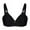 Black, variant on EOYWHK 1PC Bras for Women Big Bust, Woman's Embroidered Glossy Comfortable Breathable Bra Underwear No Rims