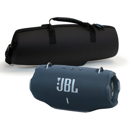 JBL Xtreme 4 Blue Portable Bluetooth Speaker w/divvi! Hardshell Case Bundle