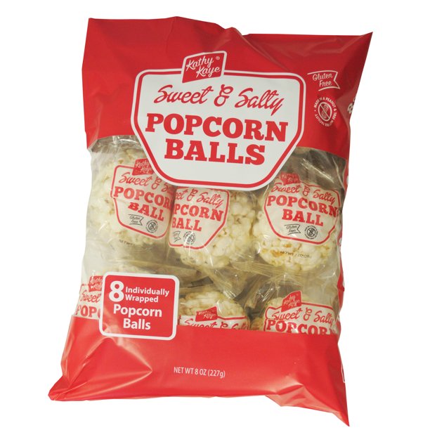 Kathy Kaye Sweet & Salty Popcorn Balls, 8 Ct (1 Oz.)