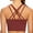 Cabernet Red, variant on AGONVIN Women's Strappy Longline Yoga Sports Bra Padded Wireless Crop Top Cami Tank Top Black X-Small