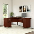 thumbnail image 2 of Pemberly Row Modern 60W L Desk in Hansen Cherry - Engineered Wood, 2 of 7