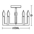 thumbnail image 3 of AFX Grace 5 Light Semi-Flush, 3 of 3