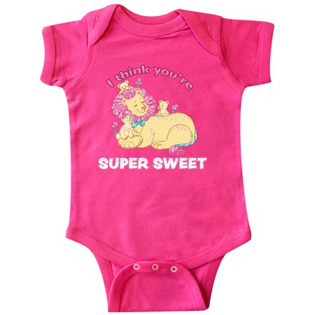 

Inktastic I Think You re Super Sweet Cotton Candy Lions Gift Baby Boy or Baby Girl Bodysuit