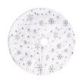 thumbnail image 2 of Wdhugt Plush Christmas Tree Skirt Luxury Thick White Faux Fur Xmas Tree Mat with Sequin Snowflakes for Christmas Holiday Decoration, 2 of 7