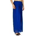 thumbnail image 4 of Bimba Women Long Flared Wide Leg Palazzo Pleated Skirt Style Pants, 4 of 6