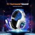 thumbnail image 3 of Audífonos Inalámbricos para Juegos para Ps5/ps4/pc/switch, Audífonos para Juegos Bluetooth de 2,4 G con Micrófono, Audífonos Estéreo para Juegos, Luz RGB y Ajustable para Laptop Mac, 3 of 9