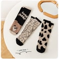 thumbnail image 6 of 3 Pairs Kids Wool Cotton Socks, Toddlers Boys Girls Warm Cute Animal Pattern Cartoon Novelty Fashion Soft Cotton Long Socks, 6 of 8