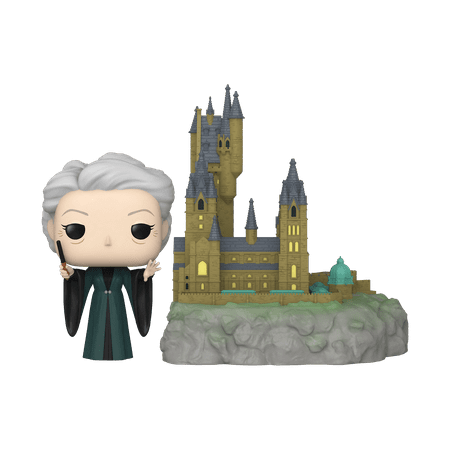 UPC: 0889698656559 | Funko Pop! Town: Harry Potter Chamber of Secrets 20th Anniversary – Minerva McGonagall and Hogwarts School of Witchcraft and Wizardry Vinyl Figure
