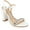White Matte, variant on Jewel Badgley Mischka Womens Dee Embellished Buckle Ankle Strap