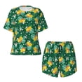 thumbnail image 5 of "Wukai Tropical Fruit Women's Pajama Set - Short-Sleeve Top and Shorts with Elastic Waistband and Pockets for Loungewear, Yoga, and Casual Wear-Large, 5 of 8
