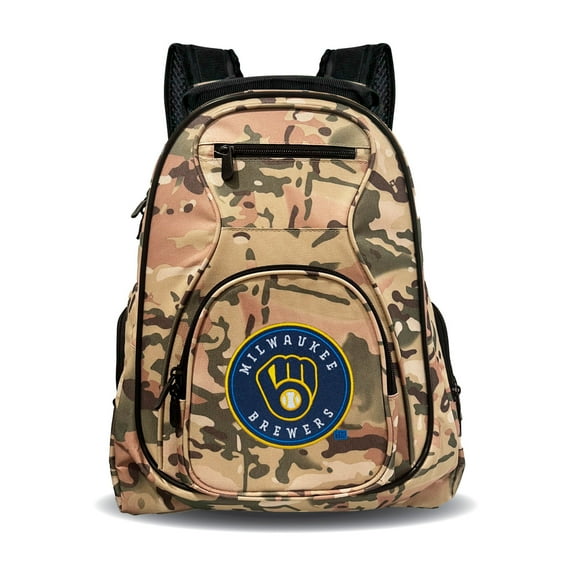 MOJO Milwaukee Brewers 19" Camo Premium Laptop Backpack