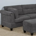 thumbnail image 3 of Cosmic Homes Sectional Sofa with Ottoman Grey, Accent Cushions Included, 3 of 8