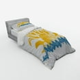thumbnail image 2 of Ambesonne Modern Bedding Set 3 Pcs, Sun Theme Warm Colors Beams, Twin XL, Yellow Blue, 2 of 2