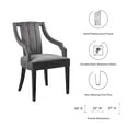 thumbnail image 6 of Modway Virtue Performance Velvet Dining Chairs in Gray (Set of 2), 6 of 7
