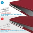 thumbnail image 4 of IBENZER Hard Shell MacBook Pro 16 Inch Case A2141 Release 2020 2019, Hard Shell Case with Keyboard Cover for Old Version Mac Pro 16 inch, Wine Red, T16-WR+1, 4 of 9