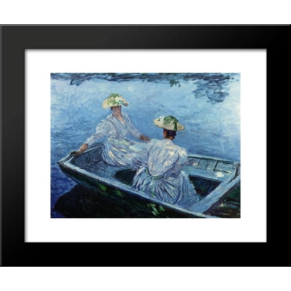 The Blue Row Boat 20x24 Framed Art Print by Monet, Claude
