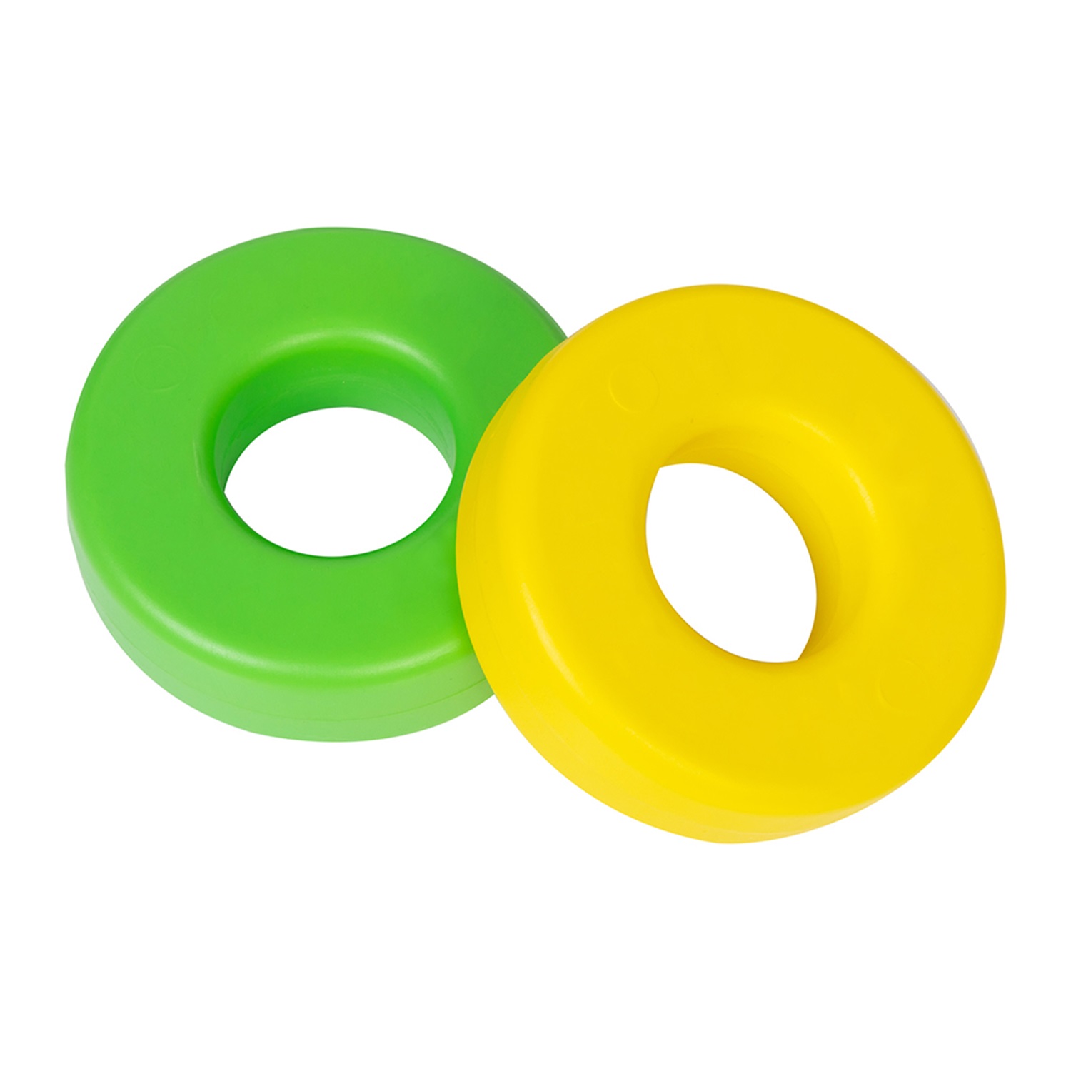 CIPACHO Jumbo 4-to-Score Game Replacement Rings, Vibrant (10-Piece), Lucky Bag Includes 3D Bead Game, Nylon Rope and Scoreboard, Yellow and Green