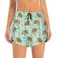 thumbnail image 4 of Lsque Cute Sea Turtles Printed Women's Running Shorts with Liner Pockets,Elastic Quick Dry Workout Athletic Gym Yoga Shorts,Womens High Waist Shorts-Medium, 4 of 9