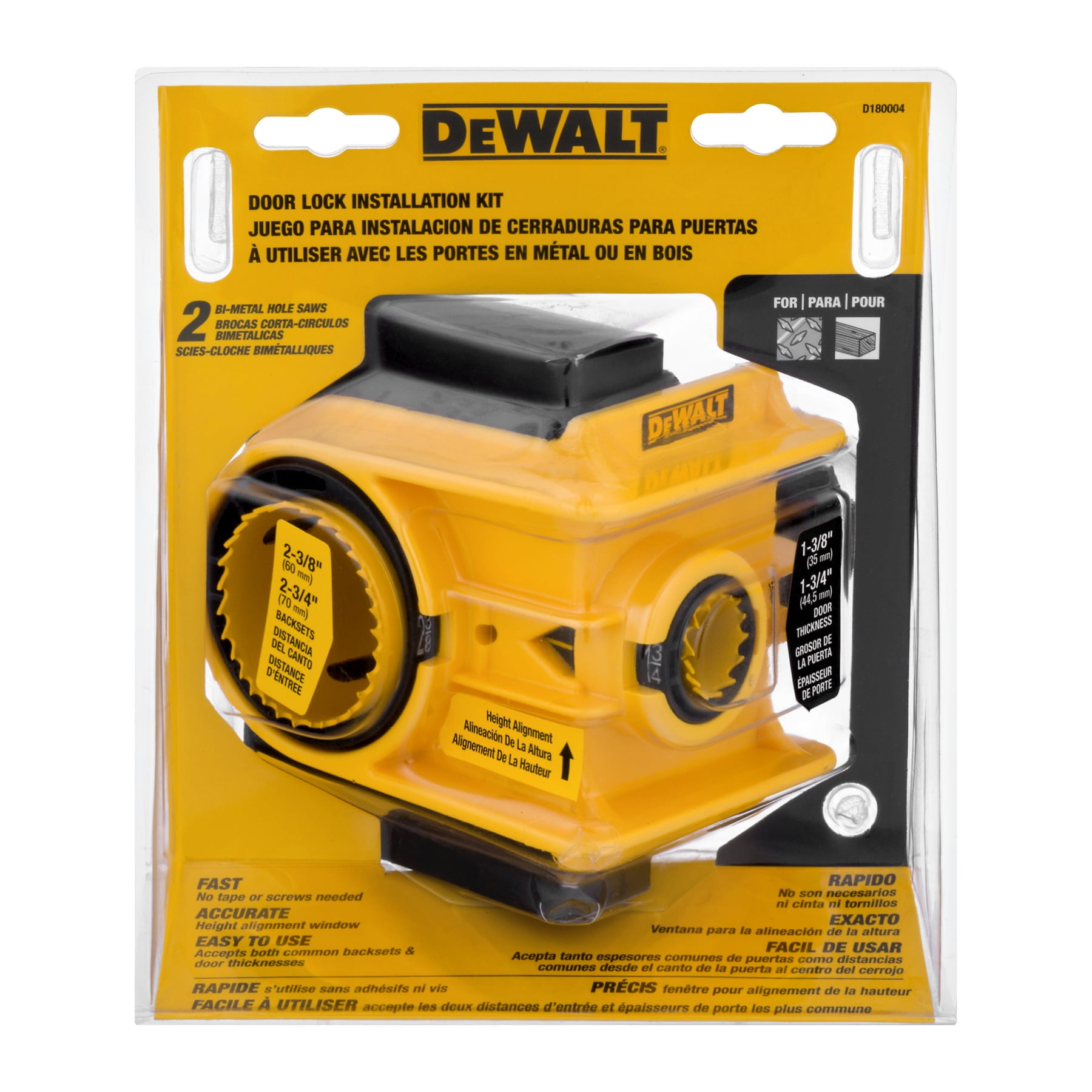 DeWalt Door Lock Installation Kit, 1.0 CT BrickSeek