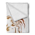 thumbnail image 2 of Zodiac Taurus Soft Flannel Fleece Throw Blanket, Animal Face with and Design Horoscope Style Art Print, Cozy Plush for Indoor and Outdoor Use, 60" x 80", Pale Brown Pale Grey, by Ambesonne, 2 of 5