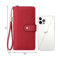 thumbnail image 4 of Cartera para mujer, tipo sobre, de piel, con bloqueo RFID, tipo sobre, de gran capacidad, con tarjetero y correa de mano, 4 of 5