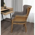 thumbnail image 2 of Phil Exposed Wood Arm Chair Upholstered in Gray Fabric with Nail Trim, 2 of 6