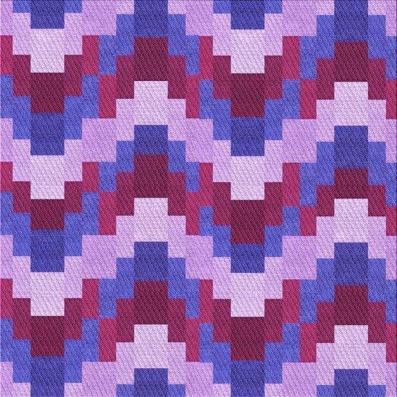Ahgly Company Indoor Square Patterned Dark Magenta Purple Area Rugs, 7' Square