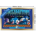 thumbnail image 3 of Sonic the Hedgehog (1991) - 35th Anniversary Transformation Wall Poster, 14.725" x 22.375" Framed, 3 of 5