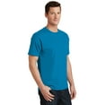 thumbnail image 4 of Port Co Adult Male Men Plain Short Sleeves T-Shirt Sapphire Medium, 4 of 6