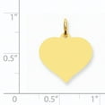 thumbnail image 2 of Pendentif Breloque Disque Cœur en Or Jaune 14k Gravable en Forme Courbée Amour, 2 of 6