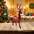 thumbnail image 6 of WMGHA Christmas Reindeer Figurines, Mini Animal Reindeer Decor Deer Statues Sculpture Tabletop Ornaments for Cabinet Mantel Shelves Fireplace Home Décor Accents Collectible Figurines, 6 of 9
