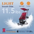 thumbnail image 6 of Beberoad Love R1 Auto-Folding Ultra Lightweight Travel Stroller for Airplane, Compact Strollers for Babies and Toddlers Aged 6-36 Months, Only 11.5 lbs, Can Combine into a Double Stroller, Red, 6 of 7