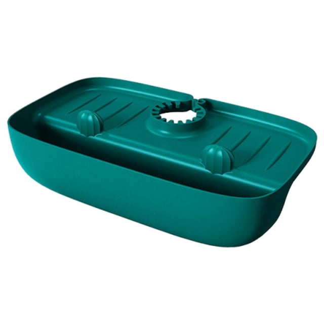 Alfombrilla de silicona para grifo de fregadero de cocina, escurridor, bandeja de almacenamiento antideslizante para baño Verde