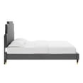 thumbnail image 6 of Modway Lindsey Performance Velvet King Platform Bed in Charcoal, 6 of 10
