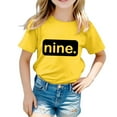 thumbnail image 3 of Stylish Graphic Print Short Sleeve Tee Shirt for Girls Youth Fashion Casual Daily Wear Comfortable Soft Blend Top, 3 of 6