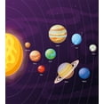 thumbnail image 3 of Astronomy Duvet Cover Set, Cartoon Solar System Graphic with Planets in Planetary Orbits Sun, Decorative 2 Piece Bedding Set with 1 Pillow Shams, Twin Size, Dark Purple Multicolor, by Ambesonne, 3 of 3